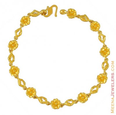 Flower Shaped Gold Bracelet ( Ladies Bracelets )