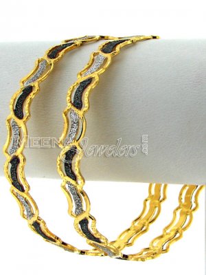 22 Kt Gold Twotone Bangles ( Two Tone Bangles )