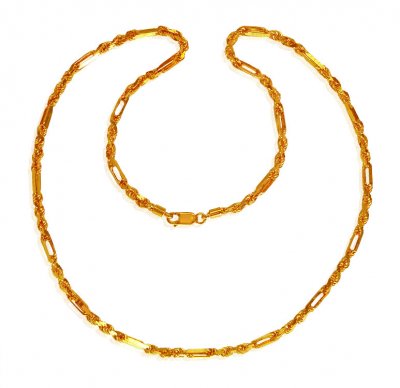 22Kt Gold Cartier Rope Chain 22In ( Men`s Gold Chains )