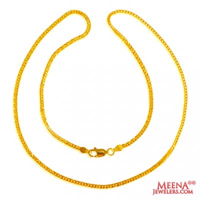 22 Kt Yellow Gold Chain (18 Inch) ( Plain Gold Chains )