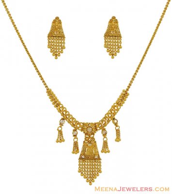 Gold Antique Necklace Set ( Light Sets )