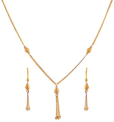 Designer 22K Gold Necklace Set  ( Light Sets )