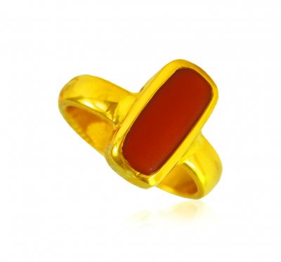 22Kt Gold Gem Stone Ring ( Ladies Rings with Precious Stones )