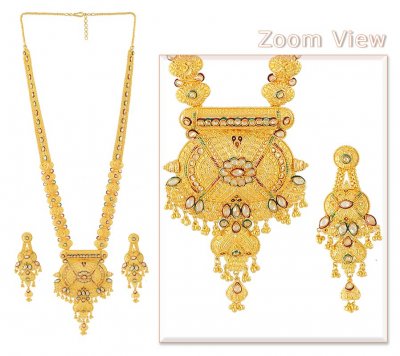 Gold Bridal Indian Necklace Set ( Bridal Necklace Sets )
