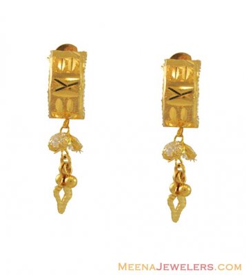 Gold Hanging Earrings (22k) ( 22Kt Gold Fancy Earrings )