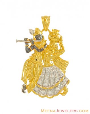 22k Designer Radha Krishna Pendant ( Ganesh, Laxmi and other God Pendants )