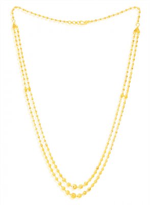22KT Gold Two Layered Chain ( 22Kt Gold Fancy Chains )