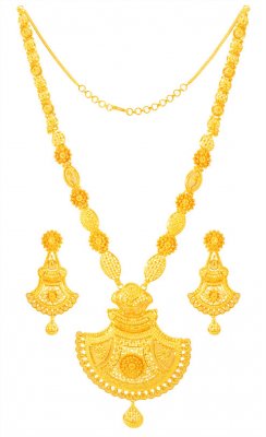 22Kt Gold Bridal Patta Haar Set ( Bridal Necklace Sets )