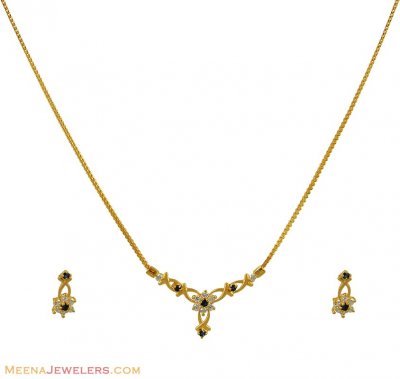 Indian Fancy Necklace Set (22K) ( Gold Designer Sets )