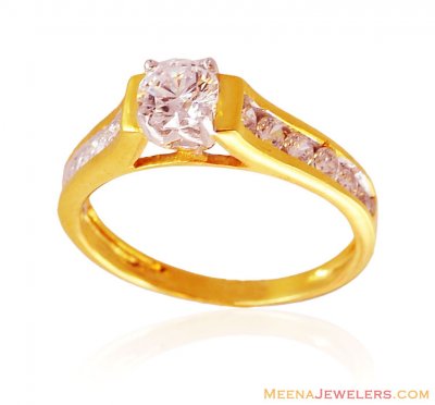 22k Fancy Stone Ring ( Ladies Signity Rings )