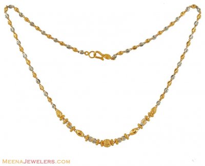 22Kt Gold 2 tone Chain ( 22Kt Gold Fancy Chains )