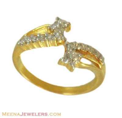 Yellow Gold Diamond Ring(18k) ( Diamond Rings )