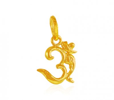 22Kt Gold OM Ganesh Pendant ( Om Pendants )