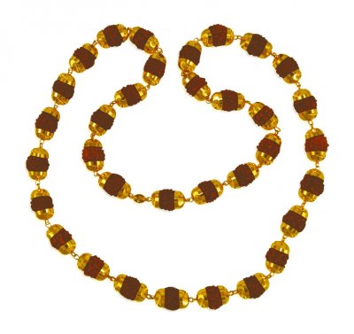 22kt Gold Rudraksh chain ( Men`s Gold Chains )