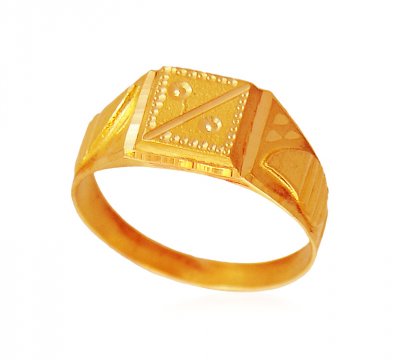 22k Mens Ring - RiMs18401 - 22K Gold ring for men's. Ring is designed ...
