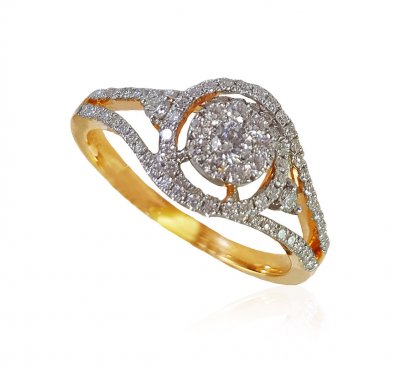 18kt Gold Diamond ladies Ring ( Diamond Rings )