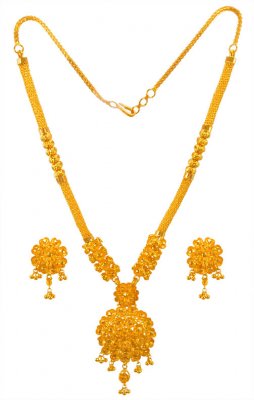 22Karat Gold Gajra Necklace set ( 22 Kt Gold Sets )