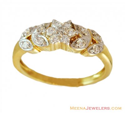 Beautiful Floral 18K Ladies Ring ( Diamond Rings )