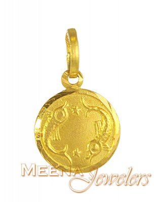 22Kt Gold Pisces Pendant ( Zodiac Gold Pendants )