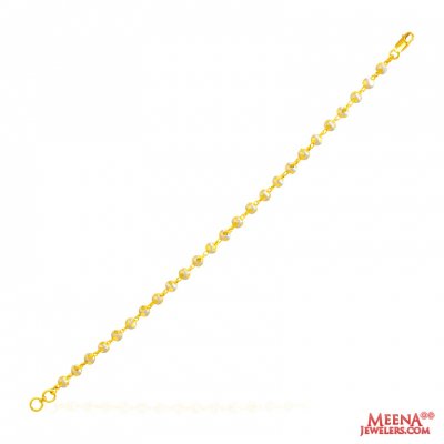 22Kt Gold TwoTone Bracelet  ( Ladies Bracelets )