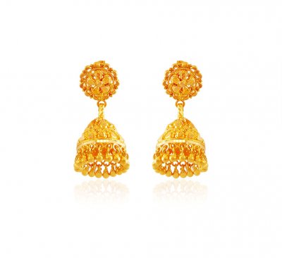 22k Gold Jhumka ( 22Kt Gold Fancy Earrings )