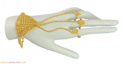 22k 3 Rings Gold Panja (1 Pc) ( Ladies Bracelets )