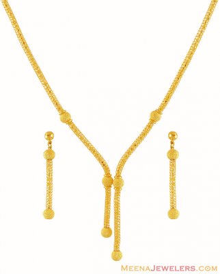 22k Gold Necklace Set ( Light Sets )