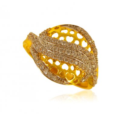 22K Gold Beautiful Signity Ring ( Ladies Signity Rings )