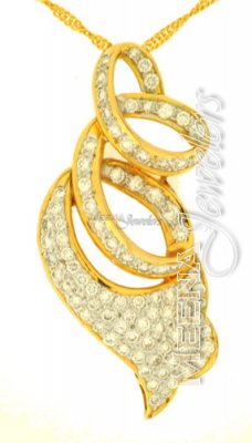 18Kt Gold Diamond Pendant ( Diamond Pendants )
