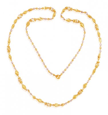 Two Tone Gold Balls Chain ( 22Kt Long Chains (Ladies) )