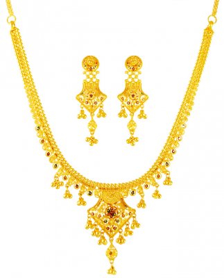 22 Karat  Gold Necklace Set ( Light Sets )