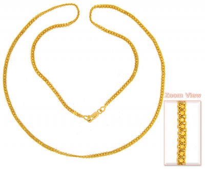 Gold Fancy Chain (25 Inch) ( Men`s Gold Chains )