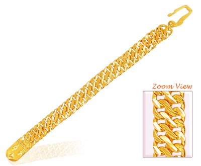 22K Fancy Mens Gold Bracelet  ( Men`s Bracelets )