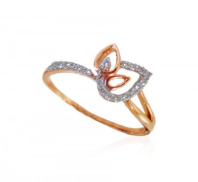 18k Rose Gold Diamond ladies Ring ( Diamond Rings )