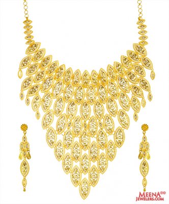 22k Gold  Necklace Set ( 22 Kt Gold Sets )