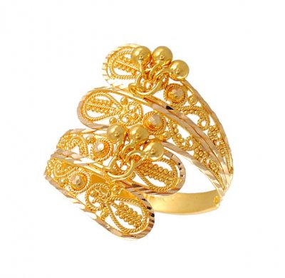 22Kt Gold Fancy Ring ( Ladies Gold Ring )