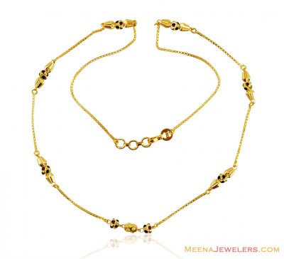 Meena Balls Gold Chain ( 22Kt Gold Fancy Chains )