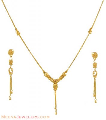 Indian necklace set (22k Gold) ( Light Sets )