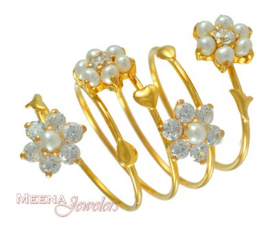 Designer Pearl Ring ( Ladies Rings with Precious Stones )