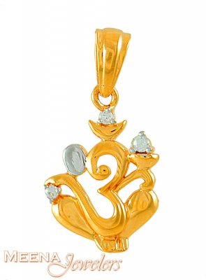 22k Lord ganesh and OM combination pendant ( Ganesh, Laxmi and other God Pendants )