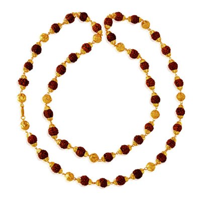 22K Gold Religious Rudraksha chain ( Men`s Gold Chains )