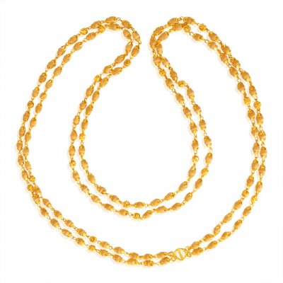 22 Kt Gold White Tulsi Mala 25IN ( 22Kt Long Chains (Ladies) )