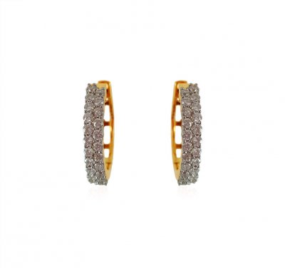 18Karat Gold Diamond Earrings ( Diamond Earrings )