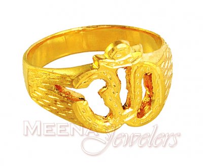 22Kt Gold OM Ring ( Religious Rings )