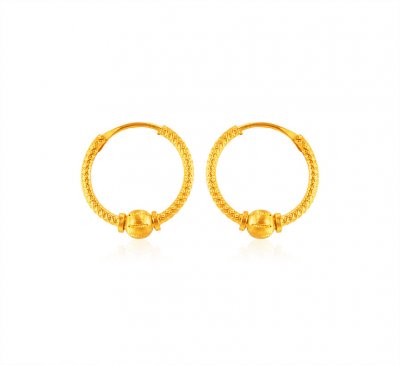 22 Kt Gold Hoops ( Hoop Earrings )
