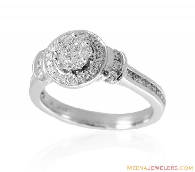 18K Gold Diamond Halo Ring  ( Diamond Rings )