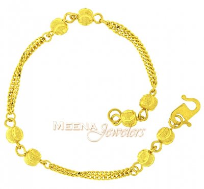Gold Ladies Bracelet with Balls ( Ladies Bracelets )