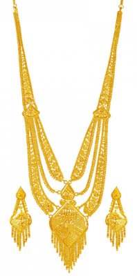 22k Gold Long necklace Set  ( 22 Kt Gold Sets )