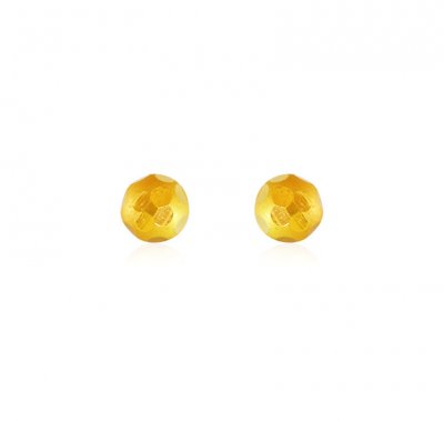22K Gold Earrings For Kids ( 22 Kt Gold Tops )