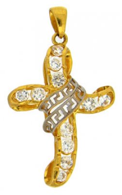 22 Kt Gold Cross Pendant ( Jesus Cross Pendants )